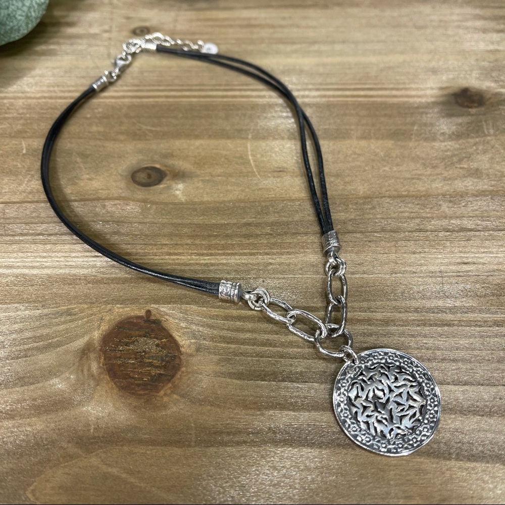 SILPADA Sterling Silver & Black Leather Necklace N1711